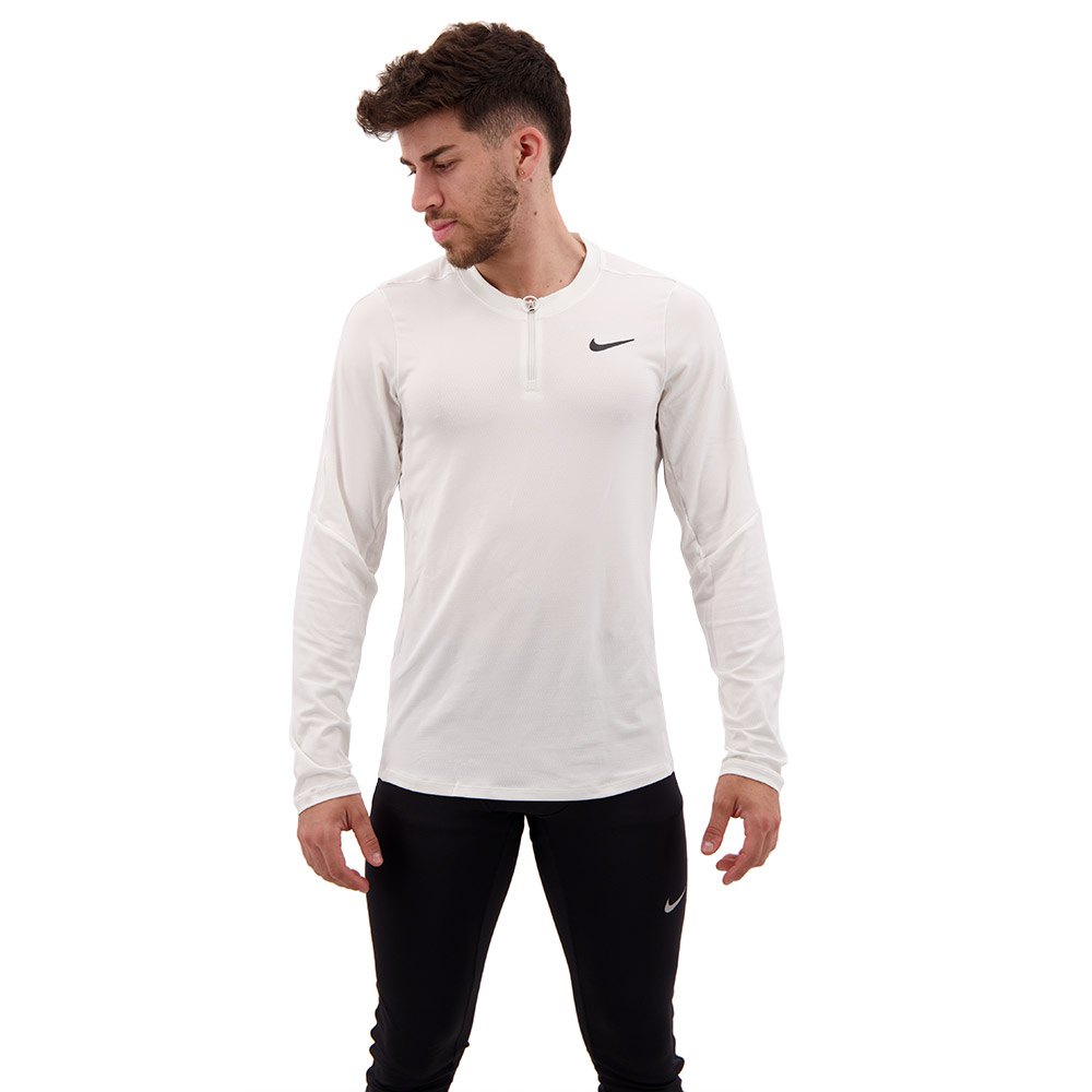 Nike Court Dri Fit Advantage Long Sleeve T-shirt Weiß S Mann von Nike