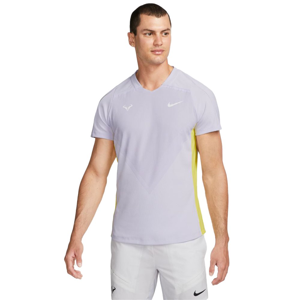 Nike Court Dri Fit Advantage Rafa Short Sleeve T-shirt Lila XL Mann von Nike