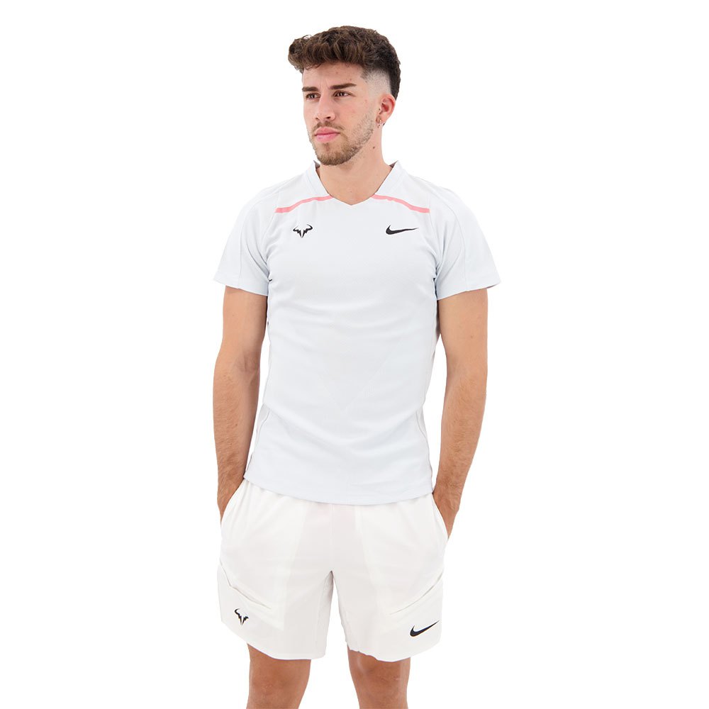 Nike Court Dri Fit Advantage Rafa Short Sleeve T-shirt Weiß XL Mann von Nike
