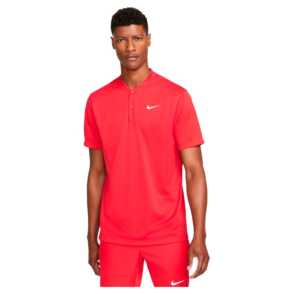Nike Court Dri Fit Blade Solid Short Sleeve Polo Rot S Mann von Nike
