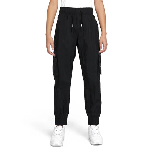 Nike DD6285 G NSW Woven Cargo Pant Pants Girls Black/White L von Nike