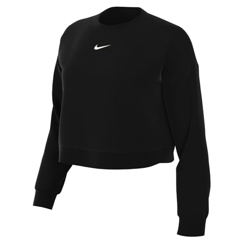 NIKE DQ5761-010 W NSW PHNX FLC OOS Crew Sweatshirt Women's Schwarzes Segel L von Nike