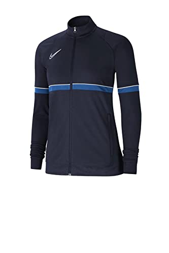 Nike Damen, Women's Academy 21 Track Jacket, OBSIDIAN/WHITE/ROYAL BLUE/WHITE, CV2677-453, M von Nike