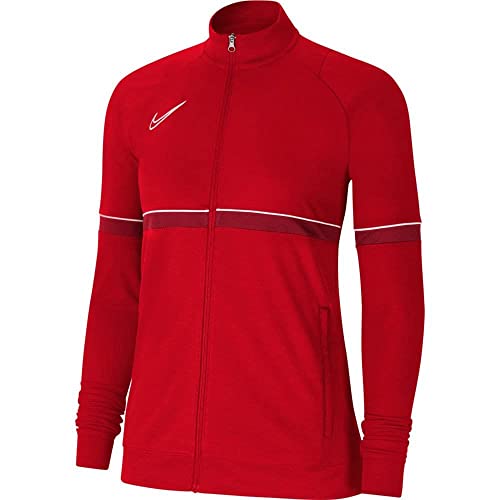 Nike Damen, Women's Academy 21 Track Jacket, UNIVERSITY RED/WHITE/GYM RED/WHITE, CV2677-657, XL von Nike