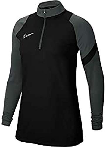 Nike Damen Academy Pro Drill Top Trainingsoberteil, Black/Anthracite/Black/White, XL von Nike