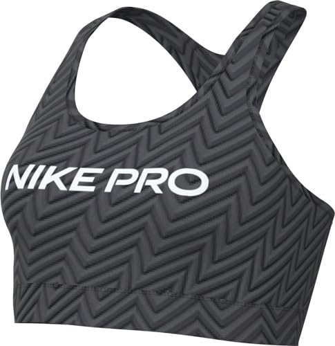 Nike Damen Bra W Np Swsh LGT SPT AOP Bra, Anthracite/White, FN4708-060, XL von Nike