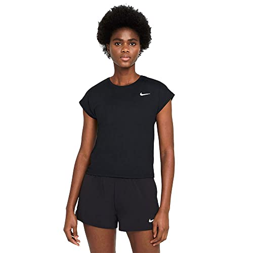 Nike Damen Ct Df Vctry T-Shirt, Black/Black, L von Nike