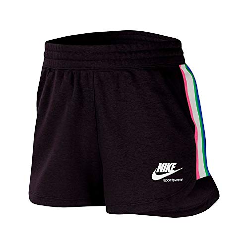 Nike Damen HRTG Fleece Shorts, Black/Sail/White, L von Nike