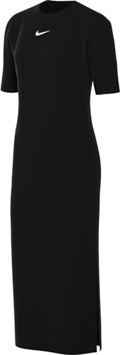 Nike Damen Kleid Sportswear Essntl Midi Dress, Black/White, DV7878-010, XS von Nike