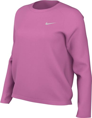 Nike Damen Long Sleeve Top W Nk Df Pacer Crew, Playful Pink/Reflective Silv, DQ6379-675, L von Nike