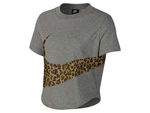 Nike Damen NSW Animal T-Shirt, Dk Grey Heather, XL von Nike