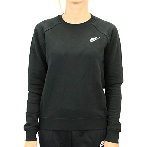 Nike Damen Nsw Essntl Crew Flc Pullover Sweater, Black/White, M EU von Nike