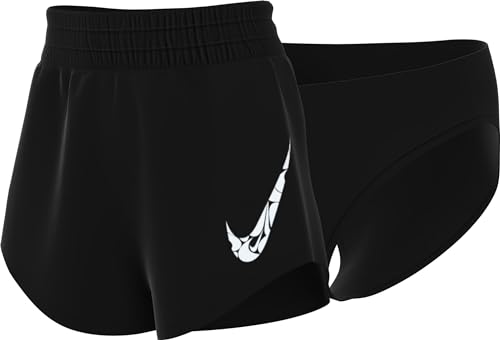 Nike Damen Shorts W Nk One Swsh Hbr Df Mrbrshrt, Black/White, FN2601-010, XL von Nike