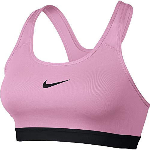 Nike Damen Sport-BH Classic Padded, Pink Rise/Black, XS, 823312-629 von Nike