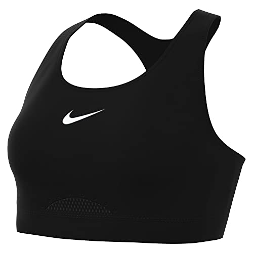 Nike Damen W Nk Df Swsh Hs Sports Bra, Black/Black/Dk Smoke Grey/Whit, 85A EU von Nike