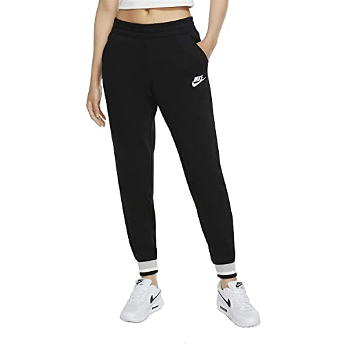 Nike Damen Sporthose Sportswear Heritage FLC Sporthose, Black/Grey Fog/White, L, CU5909 von Nike