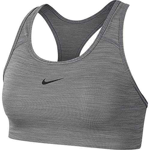 Nike Damen Swoosh Padded Sport-BH mit Mittlerem Halt, Smoke Grey/Pure/Black, S von Nike