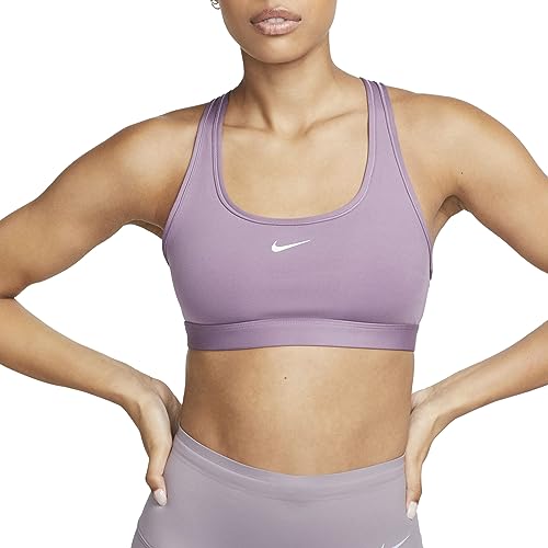 Nike Damen Swoosh SPT T-Shirt, Violett Dust/Weiß, L von Nike