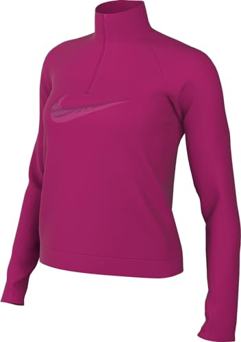 Nike Damen Top W Nk Df Swoosh Hbr Hz Pacer, Fireberry/Purple Ink, FB4687-615, XS von Nike