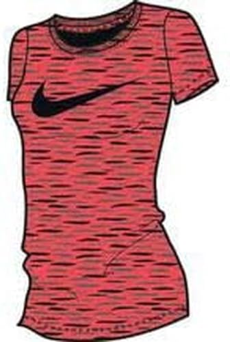 Nike Damen W NK Dry Tee DFC Crew T-Shirt, Ember Glow/Htr/Black, XL von Nike