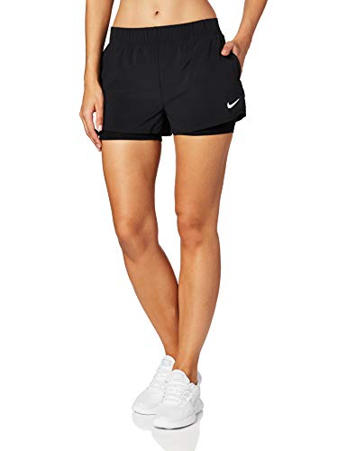 Nike Damen W NKCT FLEX Shorts, Schwarz (Black/White), Gr. L von Nike