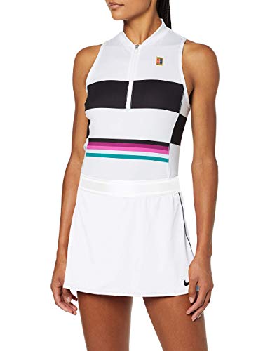 Nike Damen Dri-Fit Skirt, White/Black/Black/Black, L von Nike