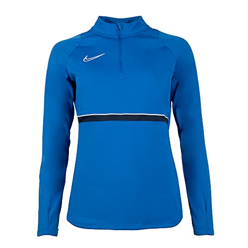 Nike Damen Women's Academy 21 Drill Top, ROYAL Blue/White/Obsidian/White, CV2653-463, XL von Nike