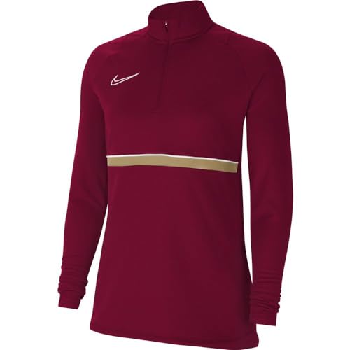 Nike Damen Women's Academy 21 Drill Top, Team RED/White/Jersey Gold/White, CV2653-677, L von Nike