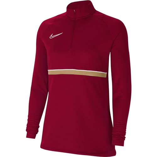 Nike Damen Women's Academy 21 Drill Top, Team RED/White/Jersey Gold/White, CV2653-677, XL von Nike