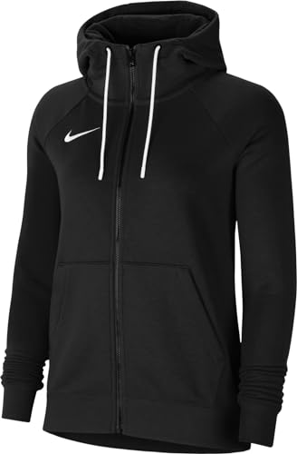 Nike Damen Nk Flc Park20 Fz Hoodie Sweatshirt, Black/White/White, L EU von Nike