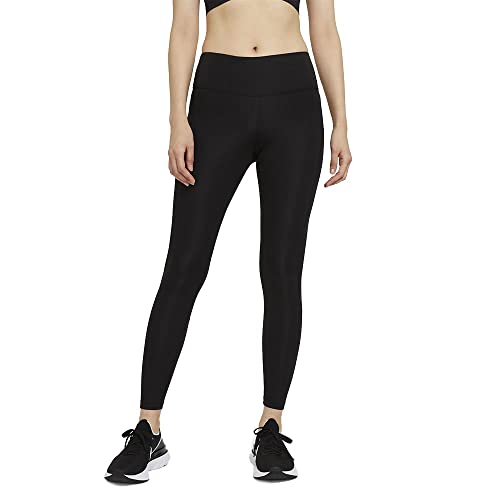 Nike Womens Df Fast Leggings, Black/Reflective Silver, XS von Nike