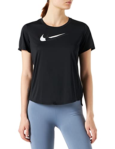 Nike Df Swsh T-Shirt Black/White S von Nike