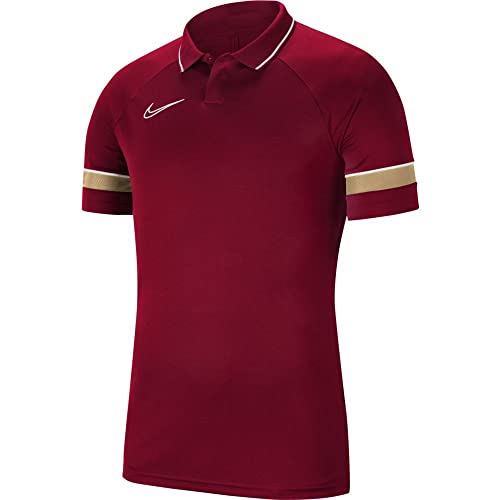 Nike Herren Dri-fit Academy Polo Hemd, Team Rot / Weiß Jersey Gold Weiß, L EU von Nike