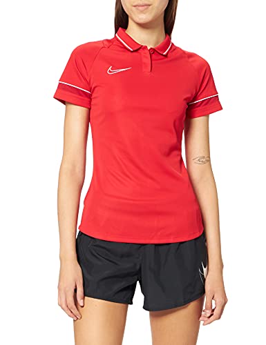 Nike Dri-FIT Academy Women's Soccer Polo, university red/white/gym red/white, XS von Nike