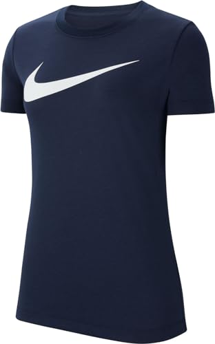 Nike Damen Women's Team Club 20 Tee T Shirt, Obsidian/White, M EU von Nike