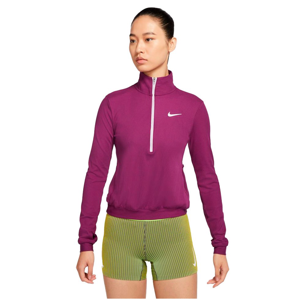 Nike Dri Fit Element Midlayer Long Sleeve T-shirt Rosa XS Frau von Nike