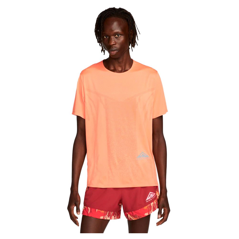Nike Dri Fit Rise 365 Short Sleeve T-shirt Orange M Mann von Nike