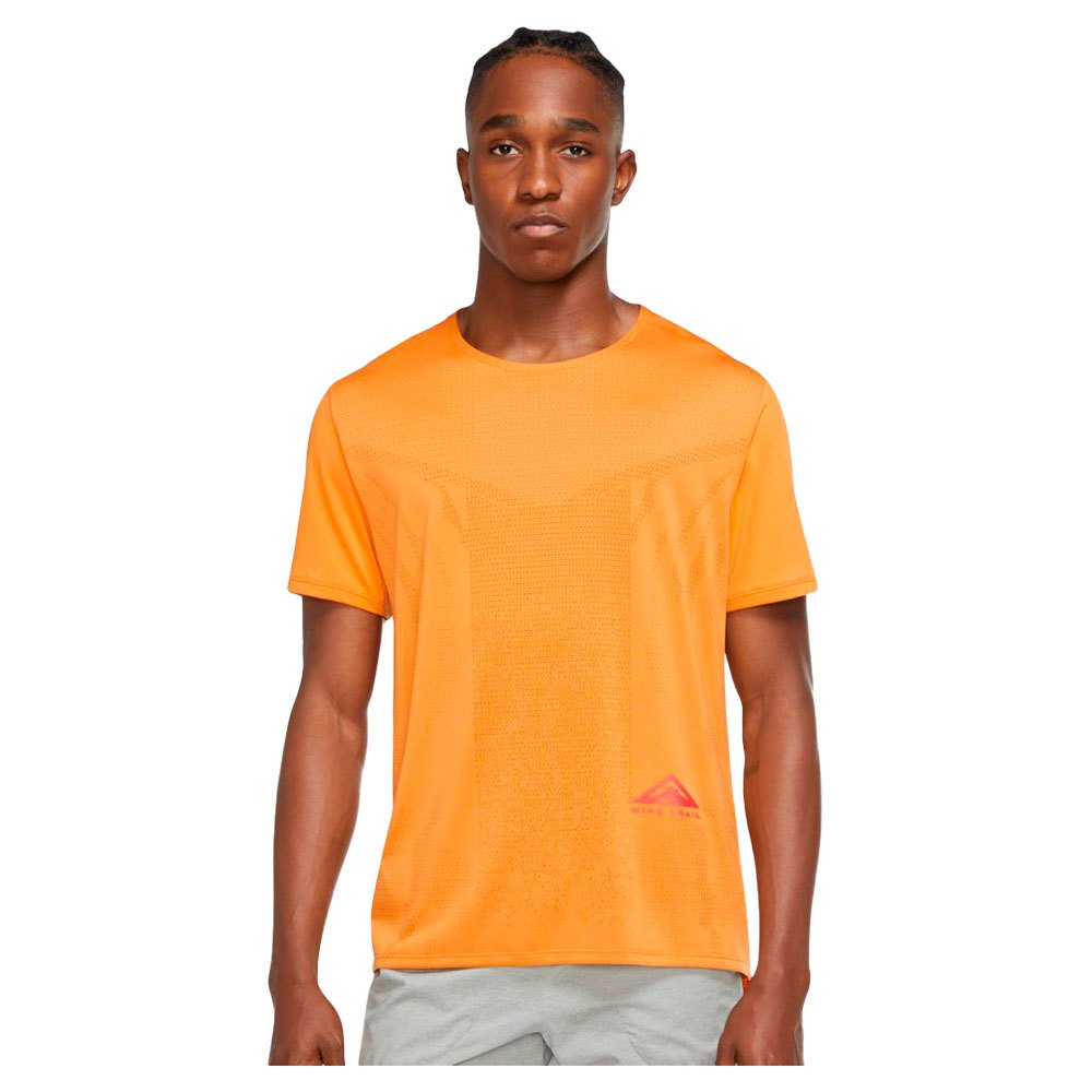 Nike Dri Fit Rise 365 Trail Short Sleeve T-shirt Orange L Mann von Nike