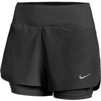 Nike Dri-Fit Swift Mid-Rise 3in 2in1 Shorts Damen in schwarz von Nike