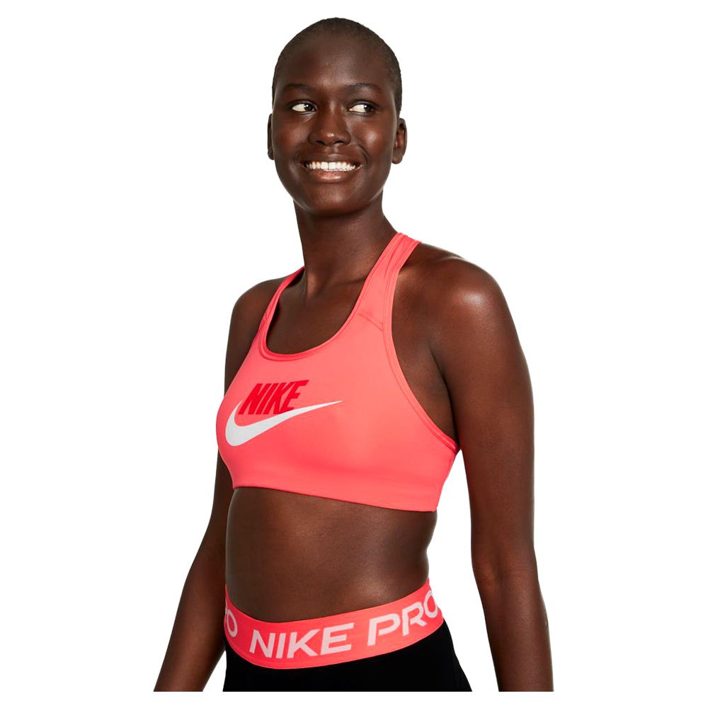 Nike Dri Fit Swoosh Bra Orange XL Frau von Nike