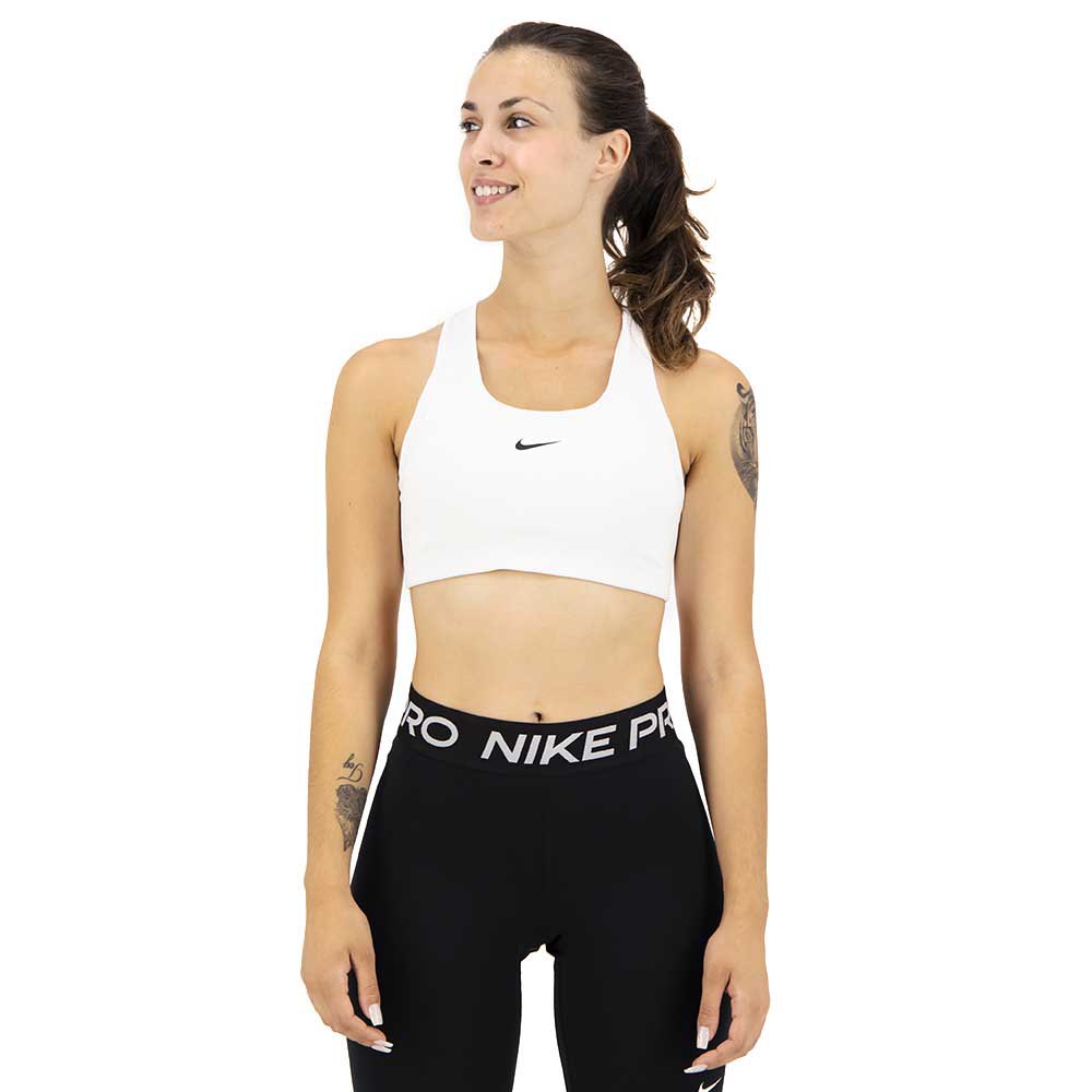 Nike Dri Fit Swoosh Medium Support Sports Bra Weiß XS Frau von Nike