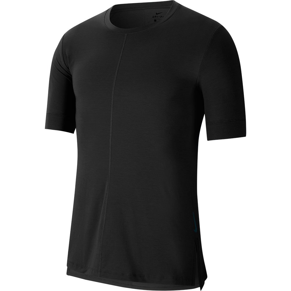 Nike Dri Fit Yoga Short Sleeve T-shirt Schwarz S / Regular Mann von Nike