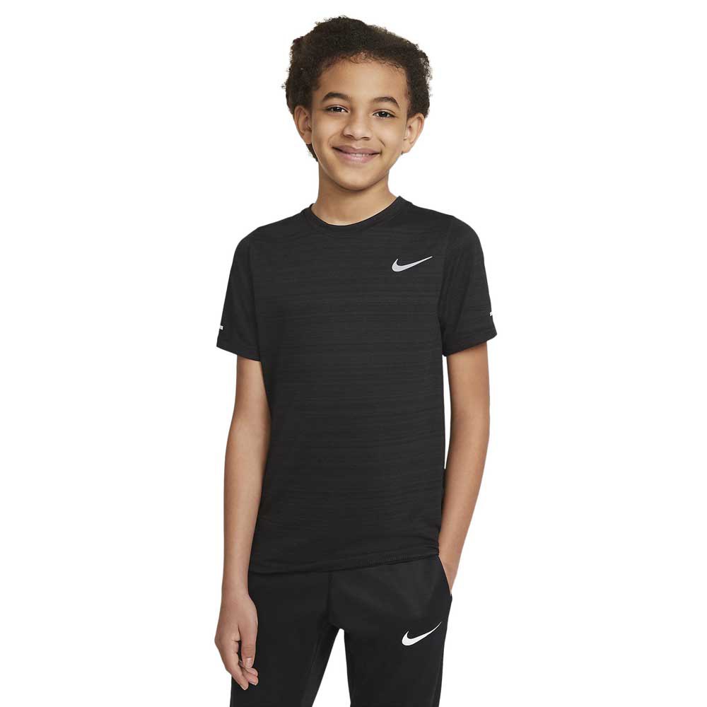 Nike Dri-fit Miler Short Sleeve T-shirt Schwarz 8-9 Years Junge von Nike