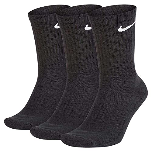 Nike Unisex Everyday Cushion Crew Training (3 Pairs) Socken, Black/White, S EU von Nike