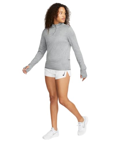 Nike FB4316-084 W NK Swift ELMNT DF UV HZ TOP Sweatshirt Damen Smoke Grey/LT Smoke Grey/Reflective Größe S von Nike