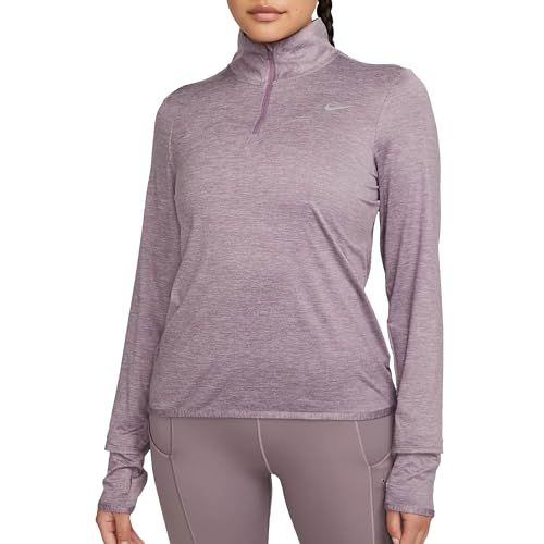 Nike FB4316-536 W NK Swift ELMNT DF UV HZ TOP Sweatshirt Damen Violet DUST/Pewter/Htr/Reflective S Größe XS von Nike