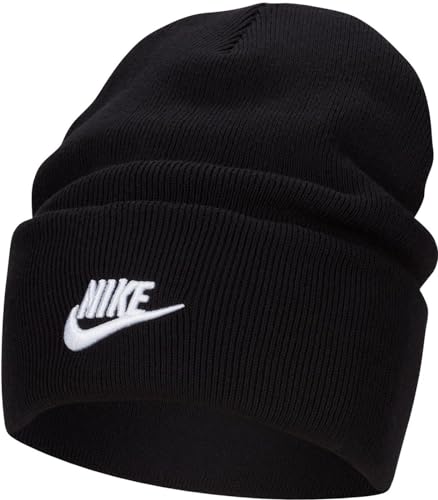 Nike FB6528-010 U NK Peak Beanie TC FUT L Hat Unisex Adult Black/White Größe 1SIZE von Nike