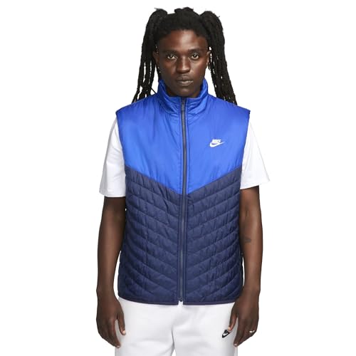 Nike FB8201-410 M NK TF WR MIDWEIGHT VEST Jacket Herren MIDNIGHT NAVY/GAME ROYAL/SAIL Größe L von Nike