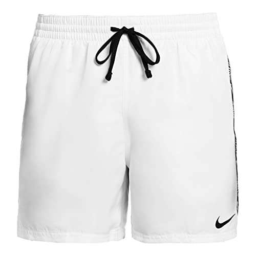 Nike Herren Badeshorts Badehose Beach Shorts Volleyshorts, Farbe:Weiß, Artikel:-100 White, Größe:S von Nike