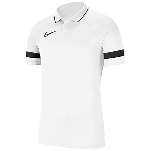 Nike Herren Dri-FIT Academy Polo Hemd, Weiss/Schwarz/Schwarz/Schwarz, 2XL von Nike